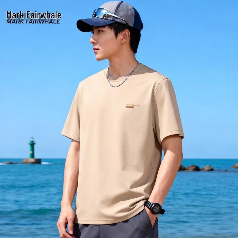 Mark Fairwhale Men's Spring/Summer Round Neck Pure Cotton T-Shirt