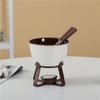 Ceramic Cheese Bowl Chocolate Fondue Melting Furnace Hot Pot Stove Dining Plate Dessert Plate Heated Insulation Tray Cheese Pot