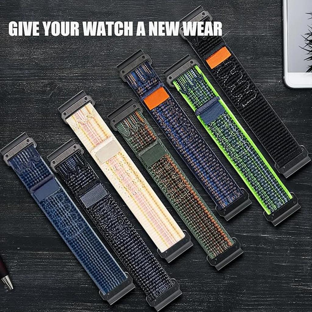 22mm 26mm Quick Fit Nylon Strap for Garmin Watch Fenix 8 47mm 51mm 7 7X Pro 6X 5X Enduro 3 Fenix 5 5X 6 6XPro 935 Band Watchband