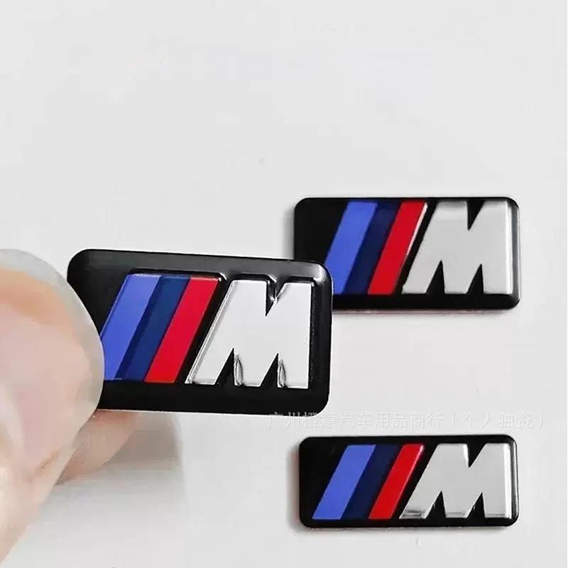 16/17/18/19mm Car Wheel Hub Caps Steering Wheel Emblem Badge Decals For BMW M Power X1 X3 X5 X6 3 5 7 Series E46 E90 F30 G20 FH7