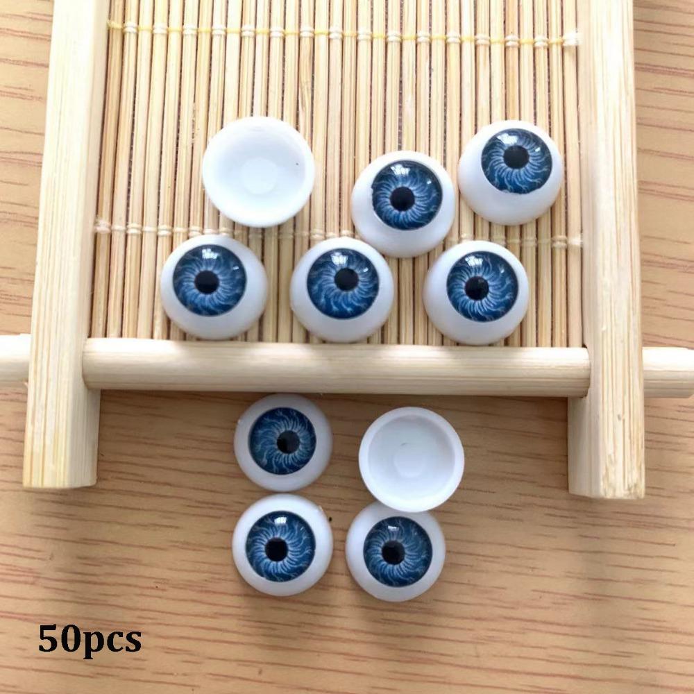 50pcs 12mm Doll Round Eyes Plastic Simulation Ceramic Eye Accessories Puppet Making Dinosaur Eyes