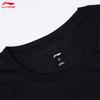 Li-Ning Fashion Versatile Solid Color Round Neck Pullover Short Sleeve T-Shirt Men Tops Black ATSW623-1