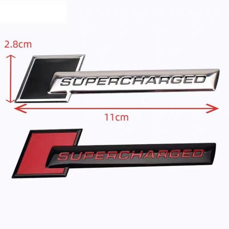 3D Hliníkový SUPERCHARGED Přeplňovaný Znak Samolepky na Auto Odznak Doplňky pro Styling Auta