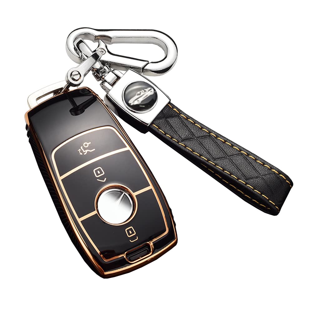 

[ontto] Mercedes Benz Key Case Key Cover Key Holder for Benz A B C Type B чорний