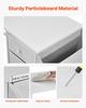 Computer Desk with Fabric Drawers, 120 Cm Reversible Study Work Writing Desk for Modern Home Office Bedroom, Simple Modern Cute PC Table Metal Frame