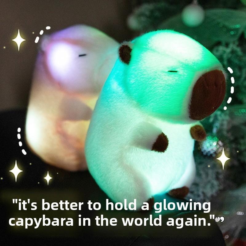 Plush Toys Capybara That Emit Light Childrens Cartoon Animal Toys Gifts Holiday