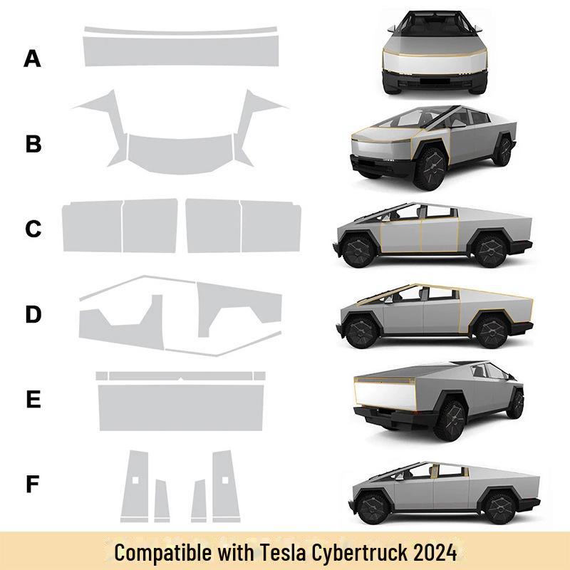 Tesla Cybertruck Vollauto TPU Schutzfolie