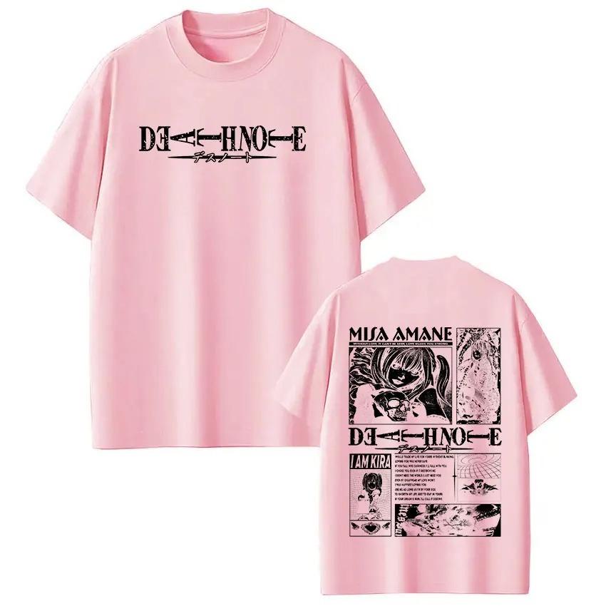Fashion Harajuku Short Sleeve Tshirts Anime Death Note Misa AUnisexe T Shirts Unisex Women Clothing Cotton Casual Tshirt Streetwear