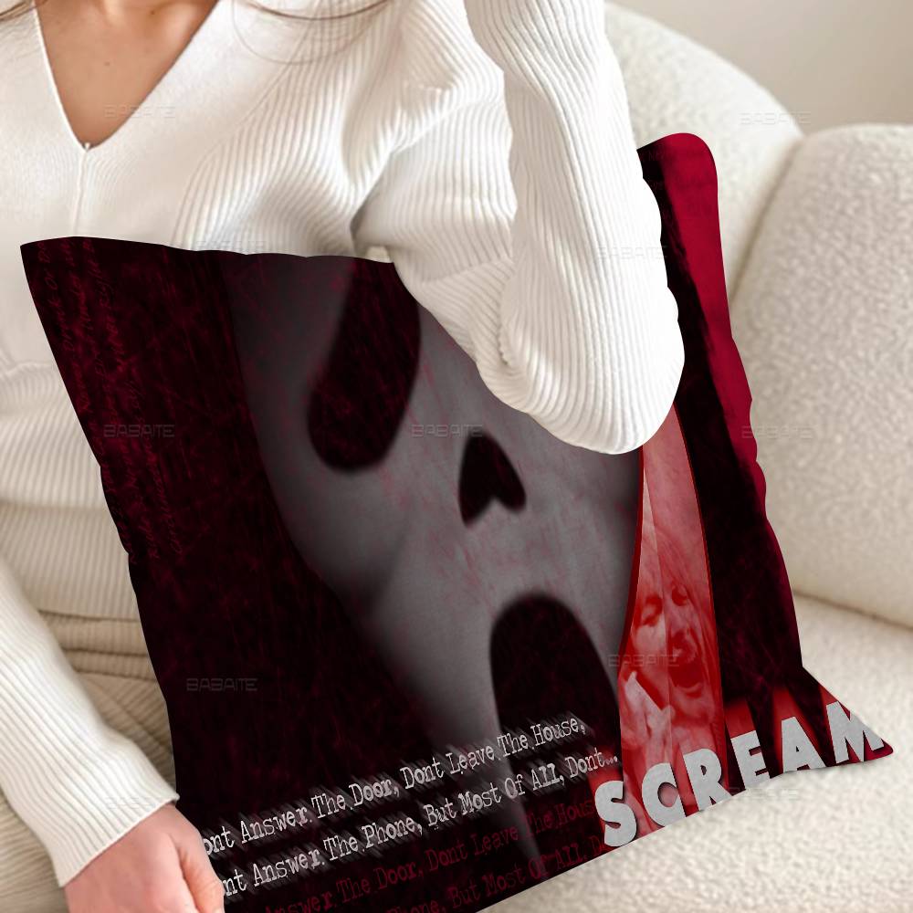 S-Scream G-Ghostface Cushion Cover Polyester Sofa Cushions Decorative Throw Pillows Home Decoration Pillowcover