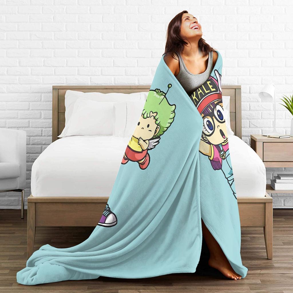 Soft BlanketsGirls Boys Travel Dr. Slumps Throw Blanket Flannel Bedspread For Living Room Fashion Sofa Bed Cover