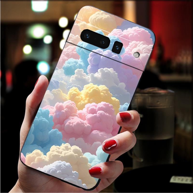 

Phone Case For Google Pixel 10 9 Pro XL 9A 8 7 6 Pro Pixel 8A 7A 6A Pixel 8 7 6 5 Rainbow clouds Case Google Pixel 6 Pro