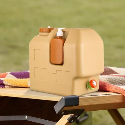 20L Tragbarer Camping-Wasserkanister mit Zapfhahn und Seifenspender BPA-freier Wasserspeicher für Camping, Angeln, Picknick, Wandern