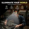 2026 Nouvelles Lunettes Phares LED Rechargeables avec Capteur de Mouvement et Commande Tactile, Lunettes de Sécurité Imperméables avec 5 Modes, Lunettes Lampe Frontale pour la Course à Pied,