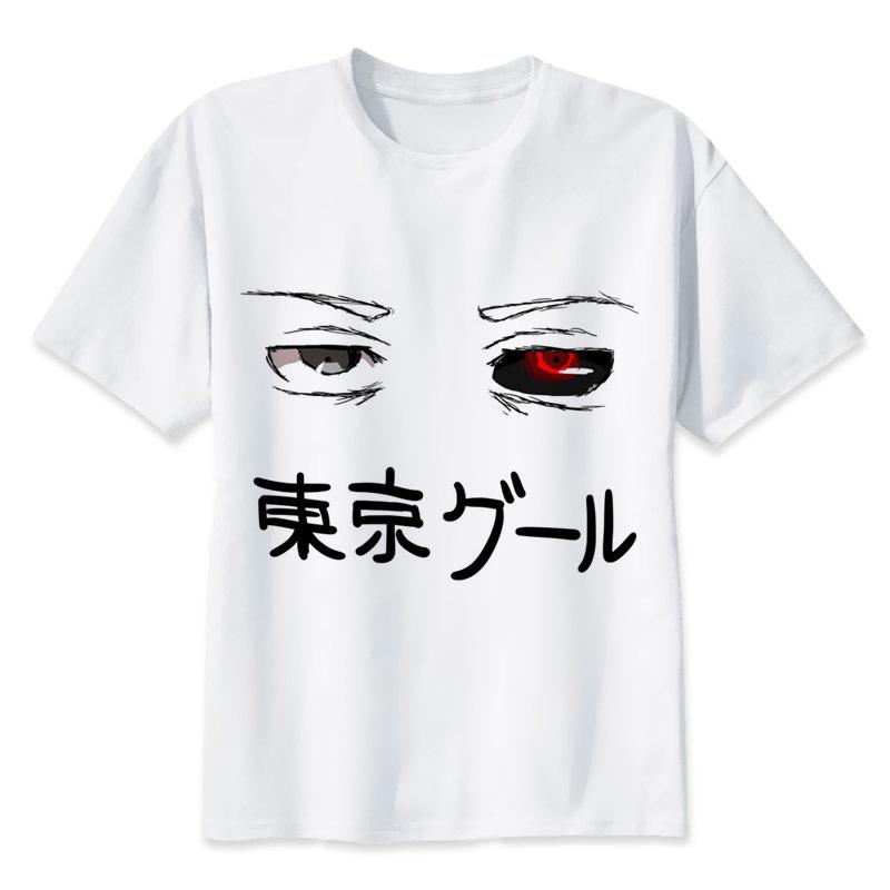 TOKYO GHOUL T Shirt Men Japanese Anime T-Shirt Male KANEKI KEN Print T-shirt Top Tee Clothes M8125