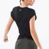 Women's Quick-Dry Yoga Top - Loose Fit, Stylish Back, Fitness T-Shirt