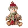 Yousheng Burlap Christmas Gift Bags Zipper Design Plush 3D Santa Snowman Doll Fruit Bags Reusable Fabric Storage Bag for Gifts Candy