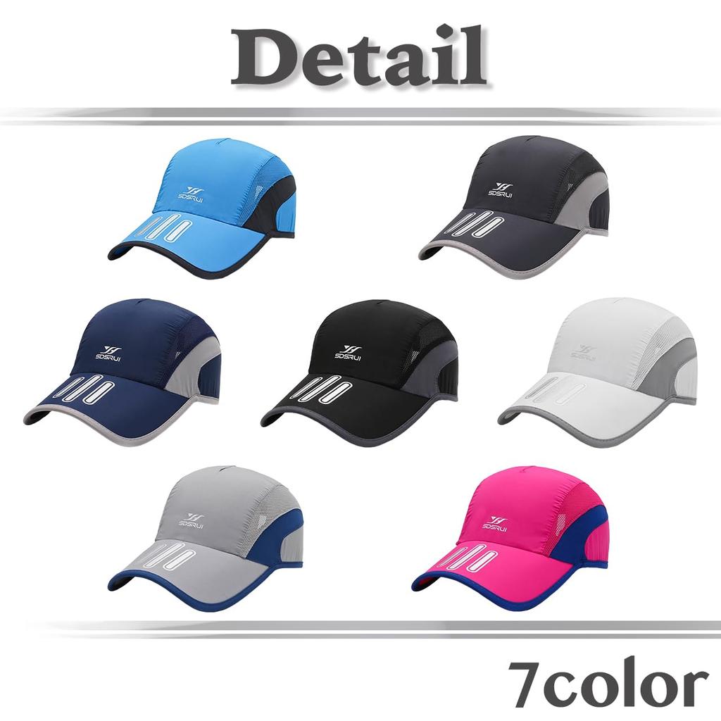 Casual CZA177 [White Fang] Hat, Cap, Sunshade, Mesh, Sports, Outdoor, Men's, Women's, (Black)