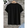 Baumwolle Herren 100% Baumwolle Sommer Loose Fit DREAM Buchstaben bedruckt Slim Fit Casual Sports Rundhals Kurzarm T-Shirt Top