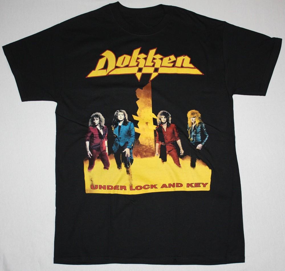 

DOKKEN UNDER LOCK AND KEY DON DOKKEN Cotton Black Men S-5XL T-Shirt C227 Unisex T-Shirt L