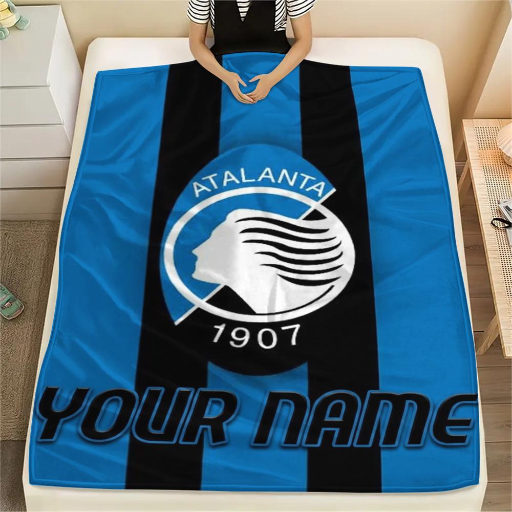 1PC Custom Name Atalanta BC Patterned Flannel Blanket Suitable For All Seasons for Home Decor Warmth and Comfort Gifts Holiday Present