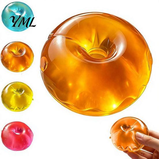 Sensory Play Materials Coconut Oil Squeeze Toy, Donut Ball, Handmade Calming Toys for Focus Slow Rebound Fidget Toy Stress Relief