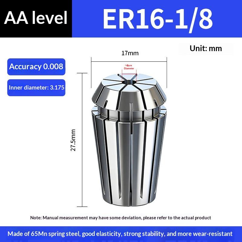 Er11 Er16 Er Spring Collet Chuck 0.005Mm Accuracy 0.008Mm For Cnc Milling Tool Holder Engraving Machine Spindle