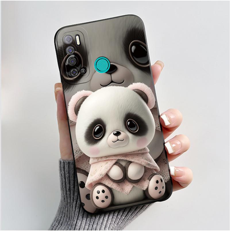 For Tecno Pouvoir 4 Pouvoir 4 Pro LC7 LC8 Case Luxury Cute Love Rabbit Funny Phone Casing Black Silicone Protective Back Cover