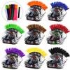 Punk Mohawk Synthetic Wigs Colorful Helmet Decorations For Motorcycle Bicycle Accessories Reusable Hair Stylish Riders