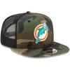 Casquette Snapback 9Fifty en maille Miami Dolphins rétro camouflage bois