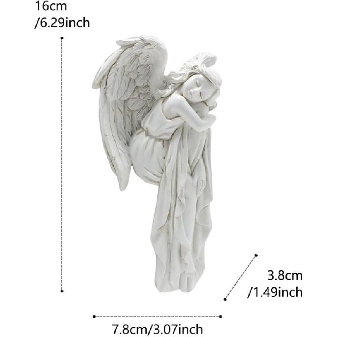 Zcargel Angel Sculpture Door Frame Ornament Sleeping Angel Resin Statue Wall Frame Home Decor Type 1