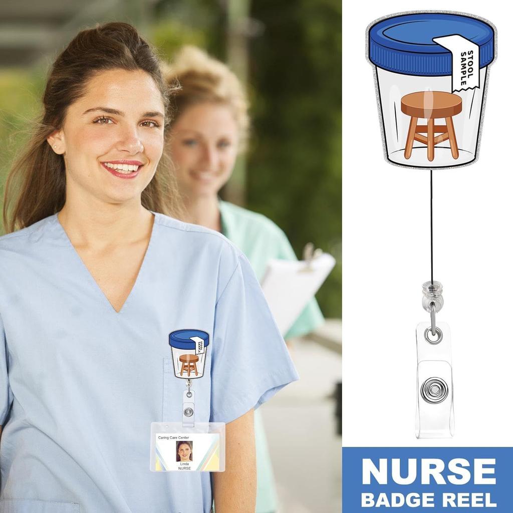 Nurse Badge Reel. Retractable ID clip for RNs, LPNs, lab techs & medical assistants.