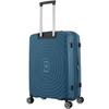 Set of 3 Expandable Hard Trolley Suitcases Polycarbonate - LYS Paris 2401/3 - Blue