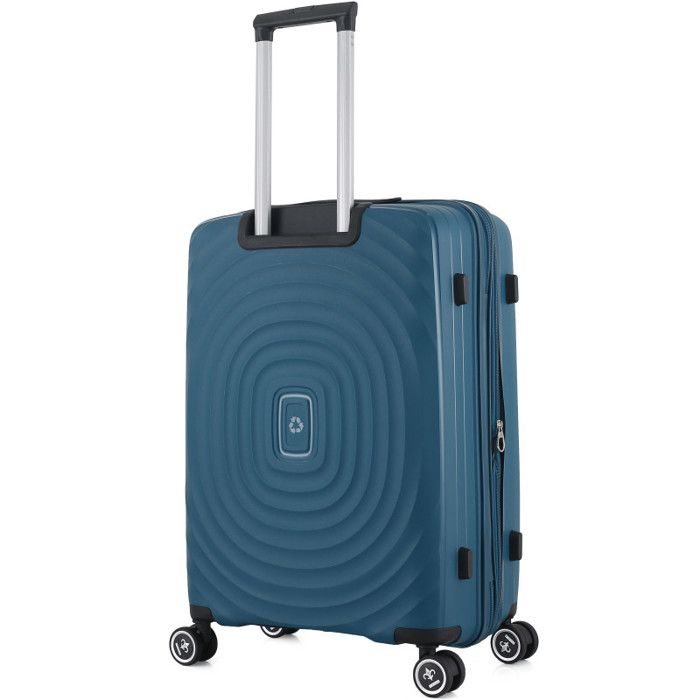 Set of 3 Expandable Hard Trolley Suitcases Polycarbonate - LYS Paris 2401/3 - Blue