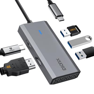 Stable iDsonix Hub Hdmi Type C Hub 5Gbps Compatible with 36 Month Warranty Port PD Charging [4K Version] Usb-c Type-c Usb3.0 Macbook/surface (HDMI +