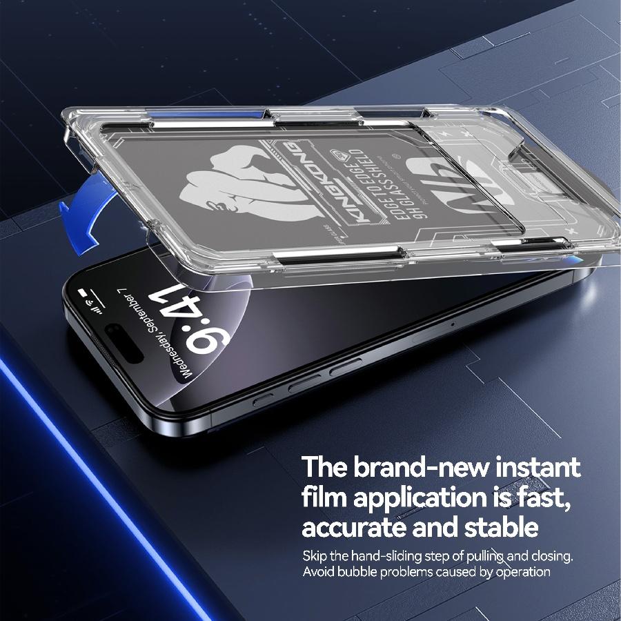 3pcs Magic Box Dust Proof Clear Tempered Glass For iPhone 17 Pro Max Air 16 Pro Max 15 Pro Max 14 13 12 Pro Max Plus 16e Screen Protector