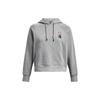 Under Armour Heavyweight Terry Cartoon Letter Logo Print Hoodie Women Hoodie Gray 1379834-011