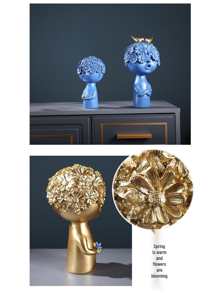 Modern Luxury Abstract Art Decor: Creative Living Room & Wine Cabinet Sculpture