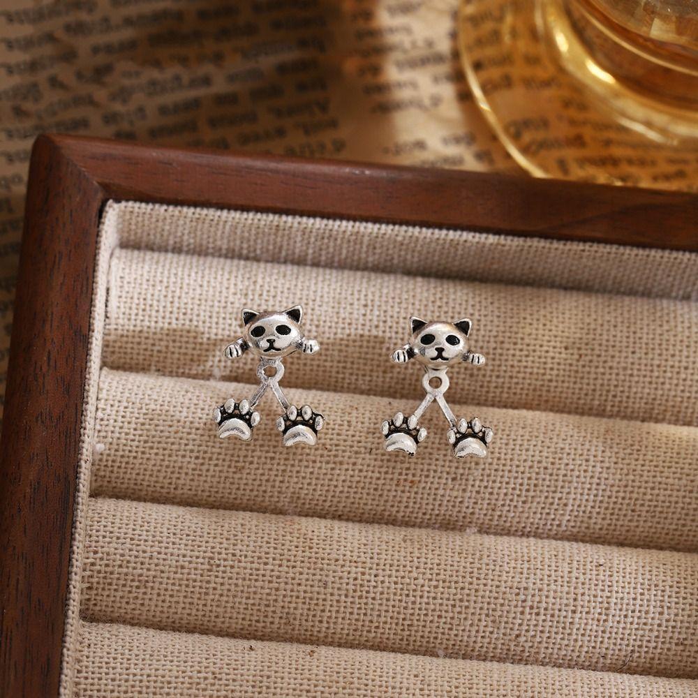 Animal Kitten Stud Earrings Korean Style Cat Paw Earrings Fashion Cat Earrings  Party Gift