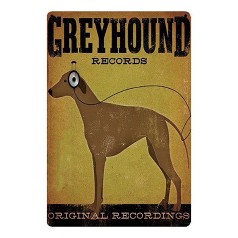 

[ Kelly66 ] Greyhound Dogs Metal Sign Tin Poster Home Decor Bar Wall Art Painting 20*30 CM Size y-2015