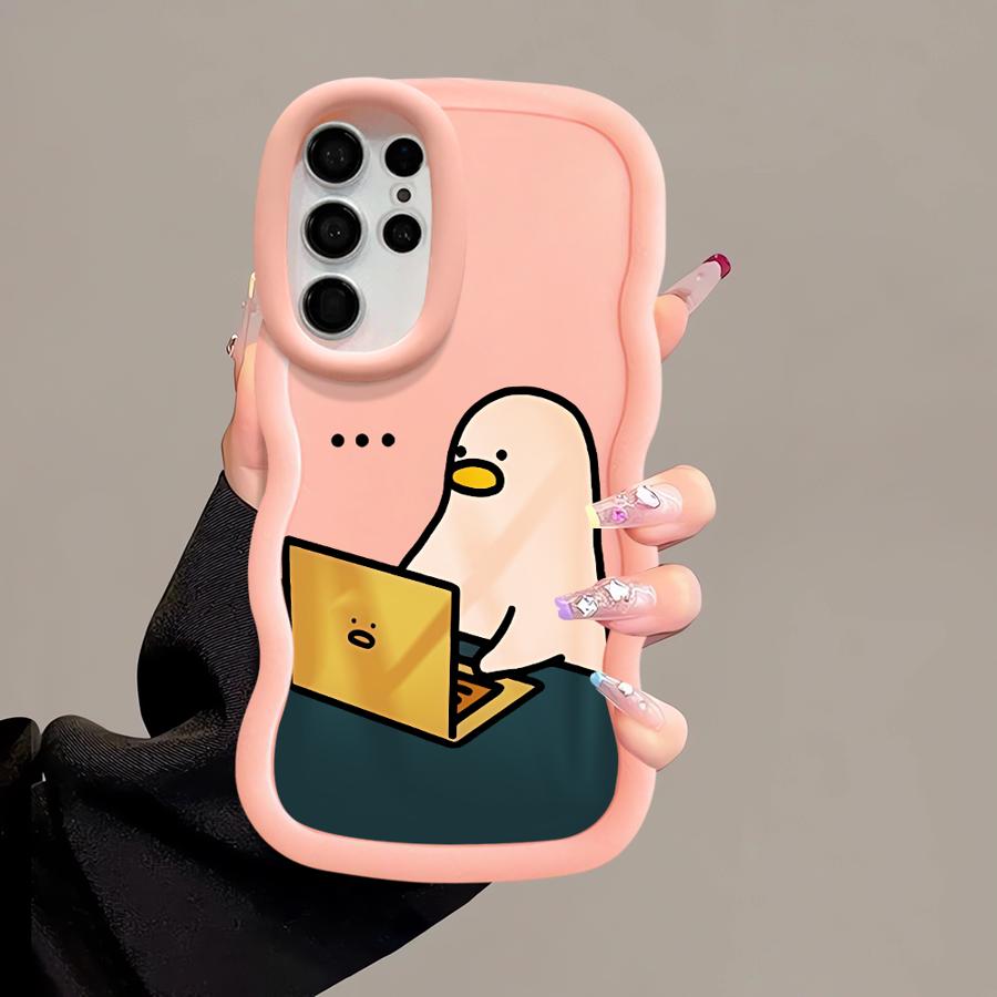 Cute Duck Case for Samsung Galaxy S20 FE S25 A26 S23 Plus A25 S22 Ultra S21 S24 Soft Phone Cover A54 A55 A36 A24 A34 A35