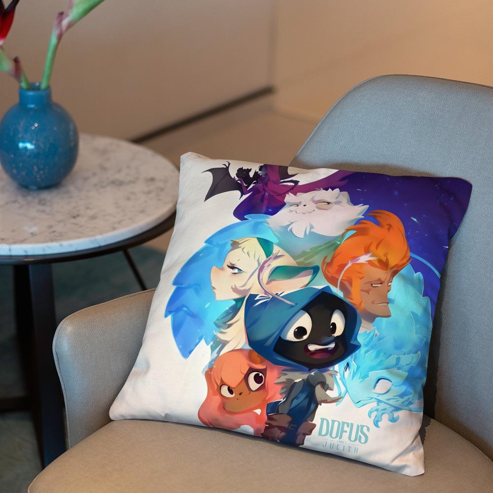 Game D-Dofus Cushion Cover 2-in-1 Reversible Plush Pillow Cover | Car/Sofa/Bed | Perfect Gift