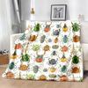 1 pièce Couverture Motif Scarabée, Couverture Douce Imprimée Insectes, Couverture Colorée Insectes, Cadeau pour Passionnés d'Entomologie, Jeté en Flanelle