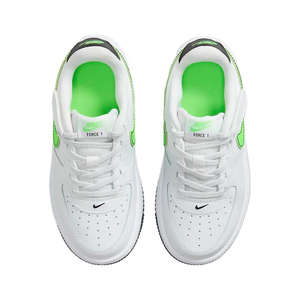 Nike Force 1 Low EasyOn PS White Green Strike Kids Sneakers Black FN0237-106