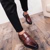 Men Monks Dress Loafers Shoes Wedding Driving Casual Brown Formal Business Leather Shoes Plus Size