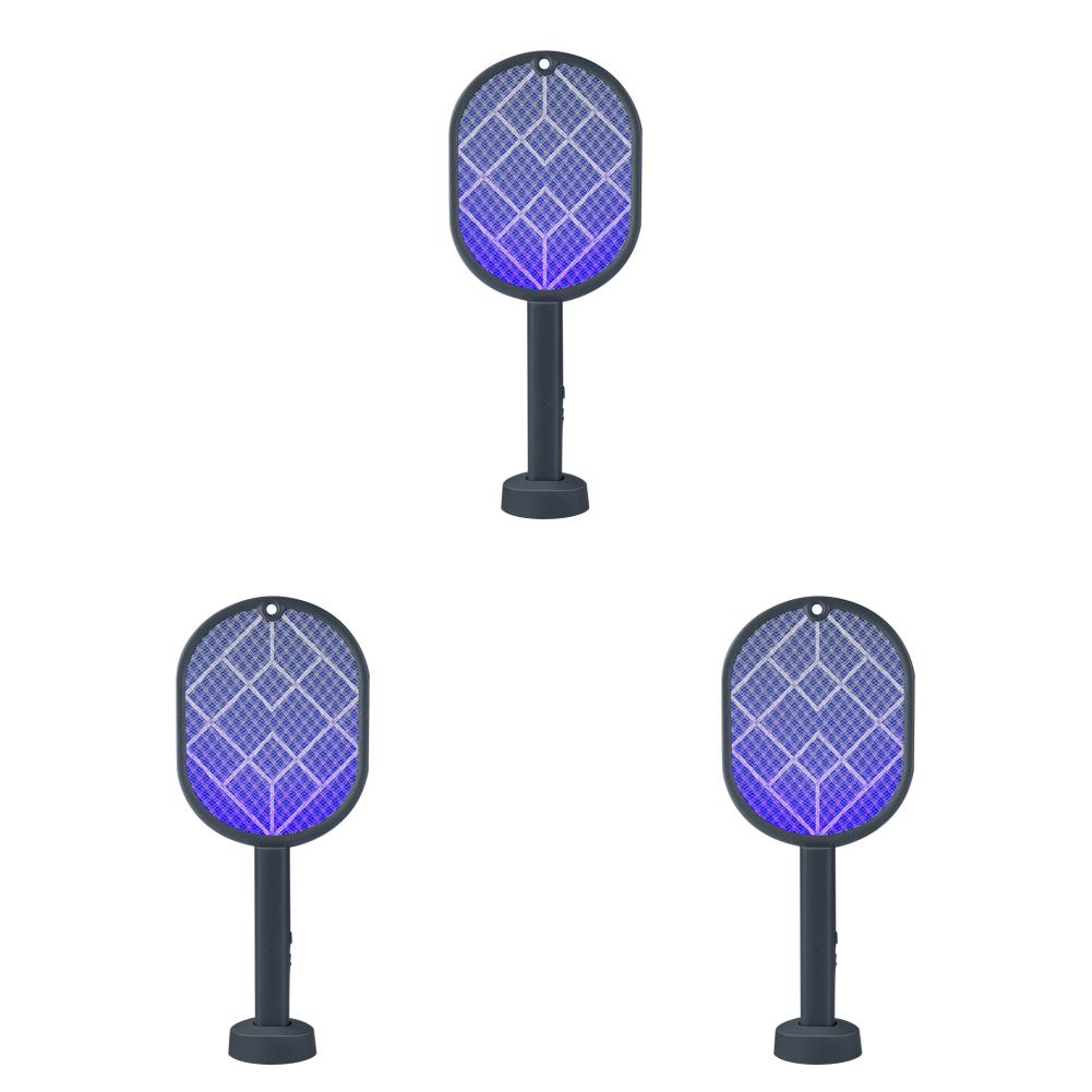 3000V Electric Mosquito Racket Mosquito Killer Lamp 2-in-1 USB Rechargeable Foldable Mosquito Swatter Fly Swatter Repellent Lamp