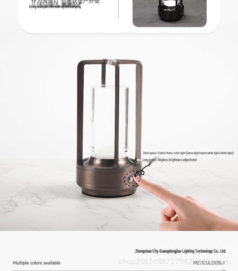 Cross Portable LED Rechargeable Camp & Desk Lamp Copper Color