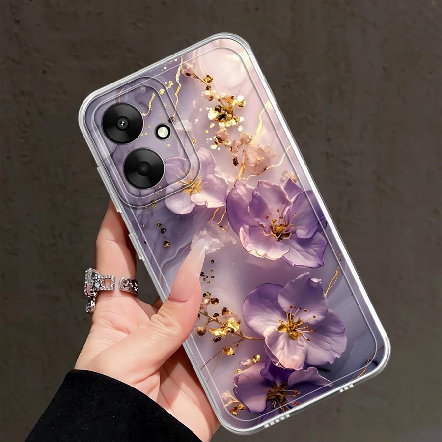 Flower Marble Case for Xiaomi Mi 11 Lite 11T Pro Soft Phone Cover