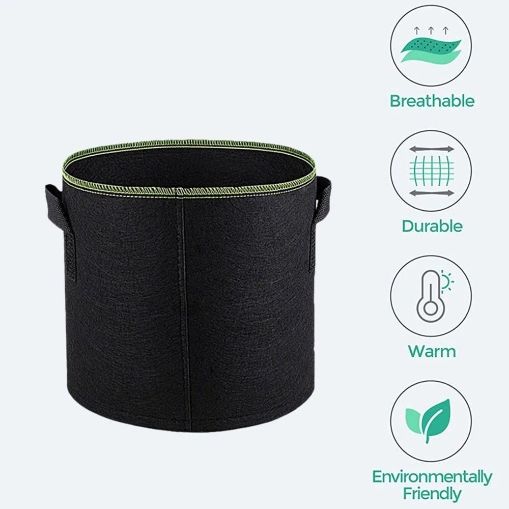 1/3/5/7/10 Gallon 1/3/5/7/10 Gallon Grow Bag Felt Planting Container Garden Planting Bag  Outdoor