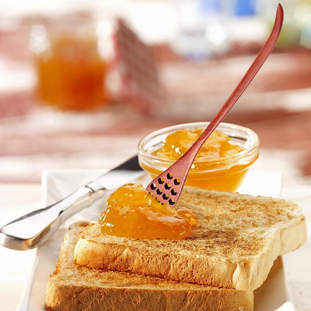 4pcs 7.87Inch Honey Dipper Sticks and 4pcs 7.87Inch Coffee Stirring Spoons, Honey Sticks for Tea,Wooden Honey Spoon Stirrer for Honey Jar Dispense