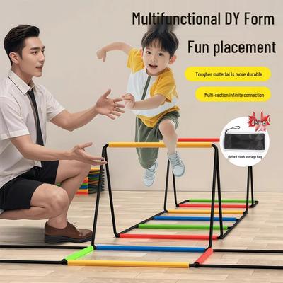 Multi-Functional Butterfly Agility Ladder for Kids - Soft Rope, Foldable Hopscotch & Jump Grid Hurdles
